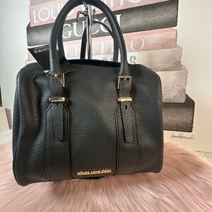Jones New York Black Pebbled Satchel